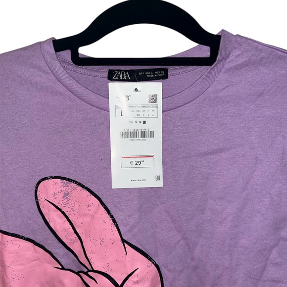 ZARA Lilac Tee with Daisy Duck Design - Picture 2 of 6